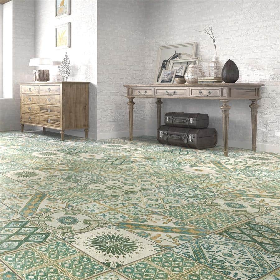 Merola Tile Klinker Retro Blanco Dafodil 12-3/4" x 12-3/4" Ceramic Floor and Wall Tile