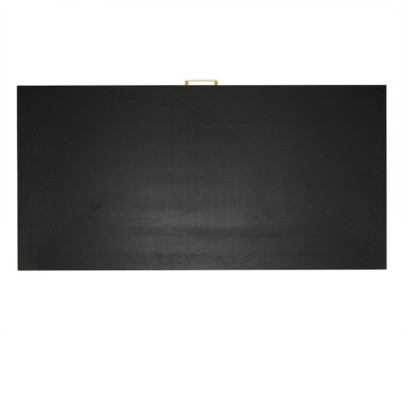 Cheyenne Black Finish Writing Desk with Gold Metal Base by iNSPIRE Q Modern