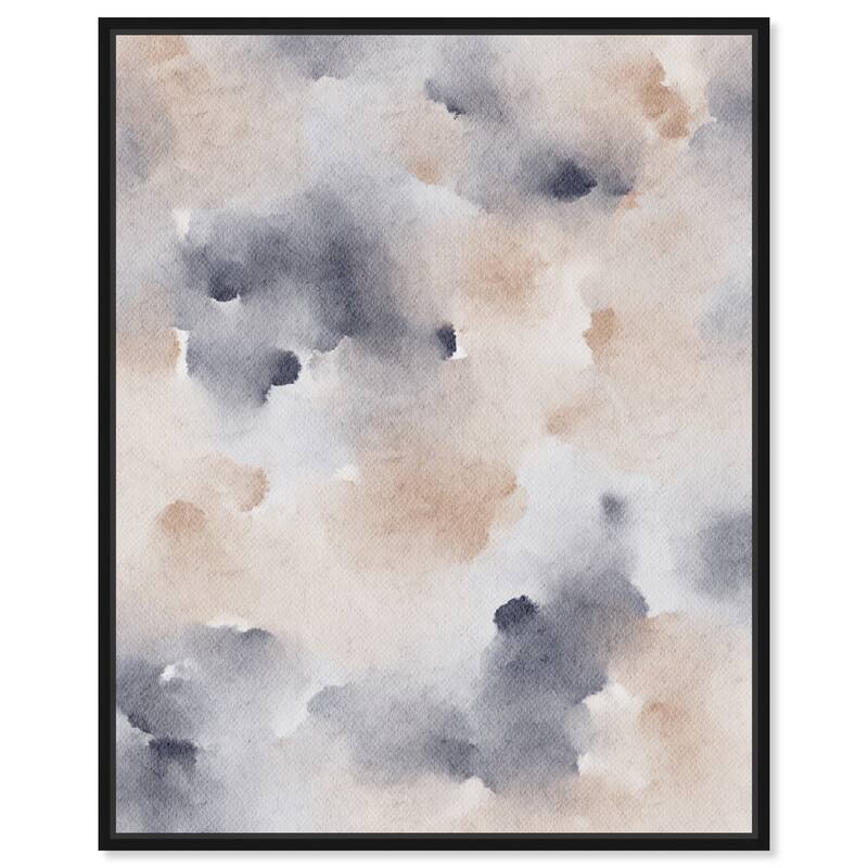 Art Remedy Fluff And Cotton Framed Watercolor Boho Abstracts - 25 x 31 - Black