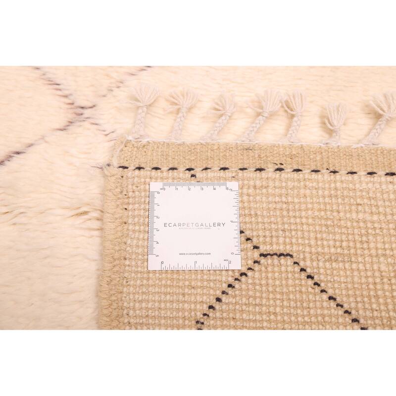 ECARPETGALLERY Hand-knotted Pak Finest Marrakesh Cream Wool Rug - 4'1 x 6'1