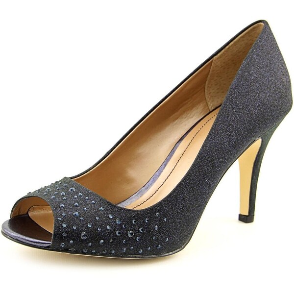 Style & Co Monaee Women Peep-Toe Canvas Blue Heels