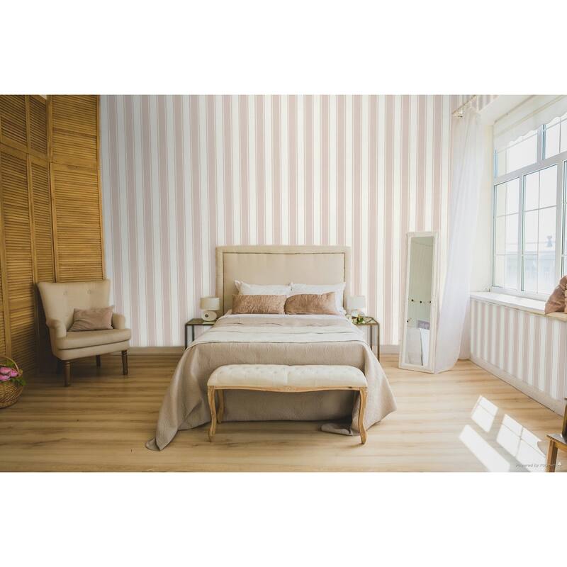 Galerie Wallcoverings Italian Classics 4 Collection Embossed Classic Stripe Design Vinyl on Non-woven Matte Wallpaper Roll