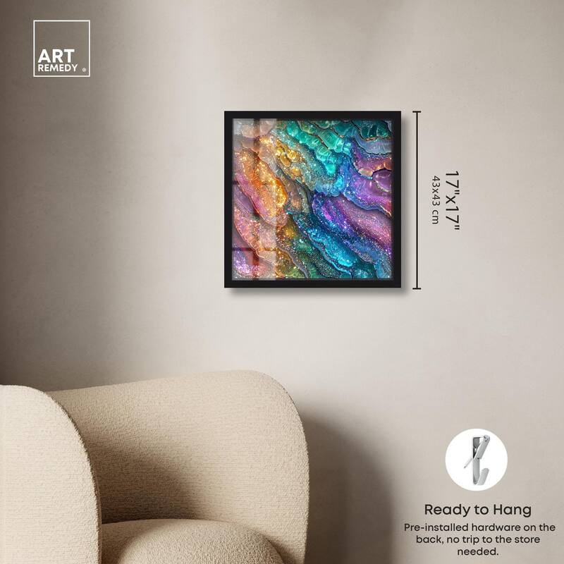 Glittering Spectrum I Shadowbox by Art Remedy