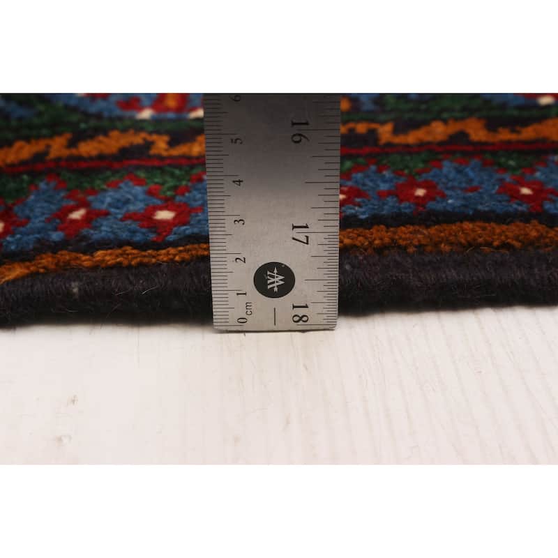 ECARPETGALLERY Hand-knotted Uzbek Kargahi Burnt Orange Wool Rug - 4'0 x 5'8