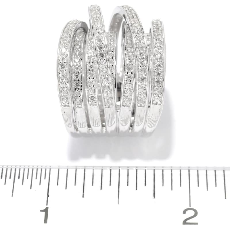 925 Sterling Silver White Natural Zircon Ring