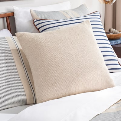 Hillan Simple Mixed Fabrics Woven Throw Pillow