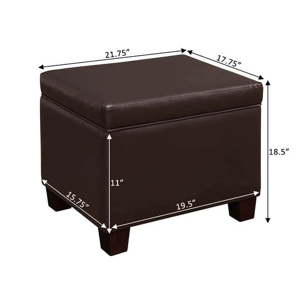 dimension image slide 1 of 8, Convenience Concepts Madison Storage Ottoman