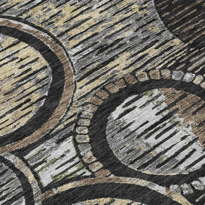 Machine Washable Indoor/ Outdoor Modern Grover Chantille Rug