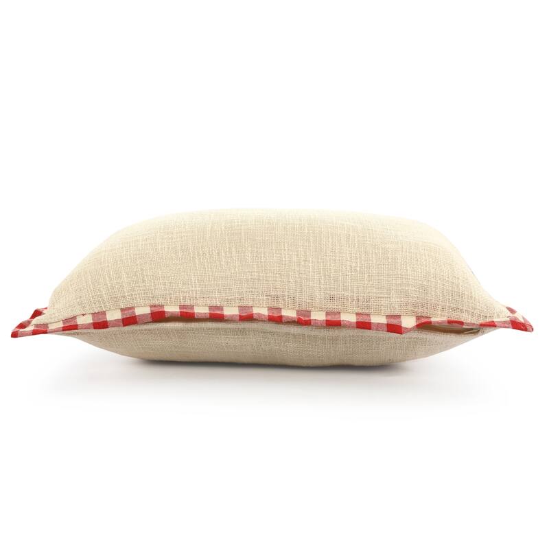 Sevita Buffalo Plaid Bordered Cotton Throw Pillow
