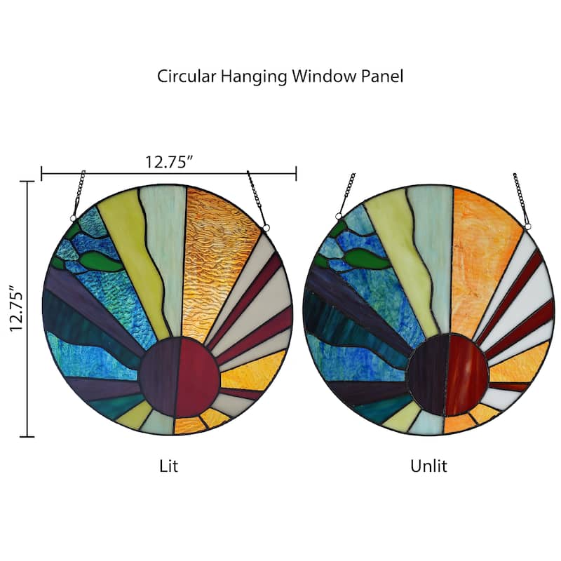 River of Goods 12.75"H Serenity Stained Glass Window Panel