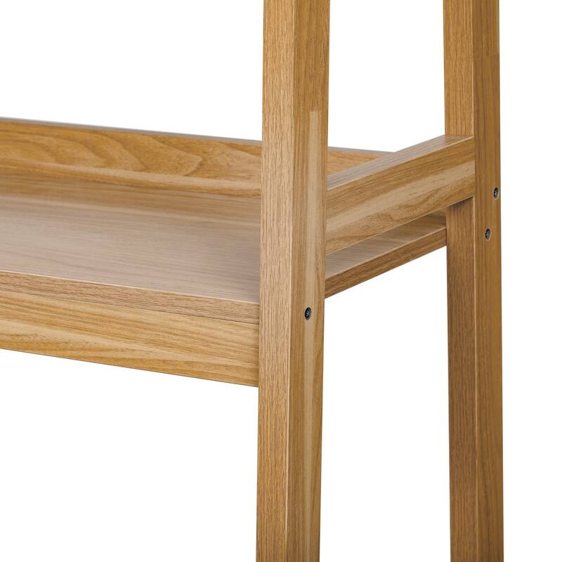 Anmytek Dog Crate Ladder Bookshelf Combo Pet Furniture with Storage and Geometric Doors