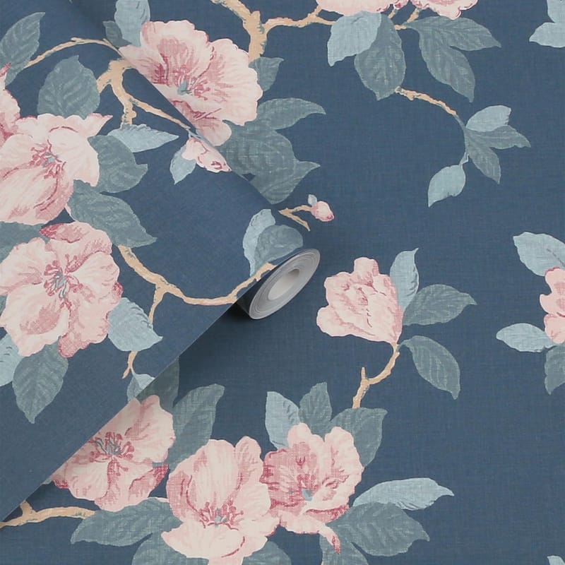 Laura Ashley Maya Dusky Seaspray Wallpaper