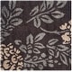 preview thumbnail 36 of 41, SAFAVIEH Florida Shag Seeta Floral Area 1.2-inch Thick Rug 4' Square - Dark Brown/Grey - Square