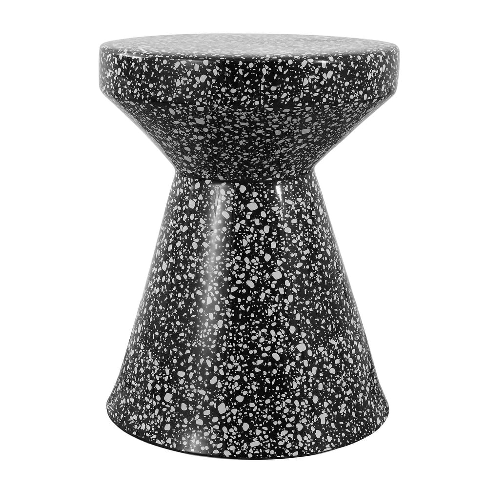 JONATHAN Y Indi 17.75" Modern Bohemian Terrazzo Indoor/Outdoor Drum Accent Table