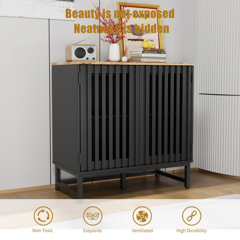 Black Floor Cabinet Console Cabinet Credenza Dining Cabinet