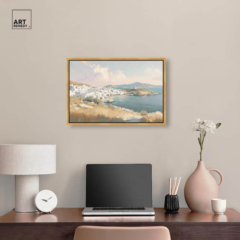 Sunrise Greece Canvas by Art Remedy