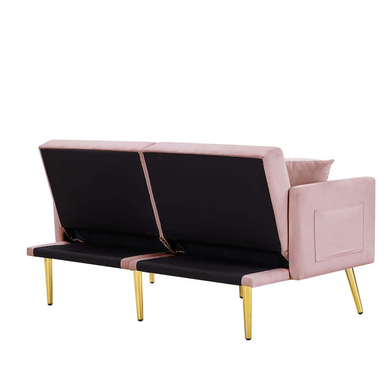 Modern Velvet Sofa Bed for Living Room, Office, Spacious Space