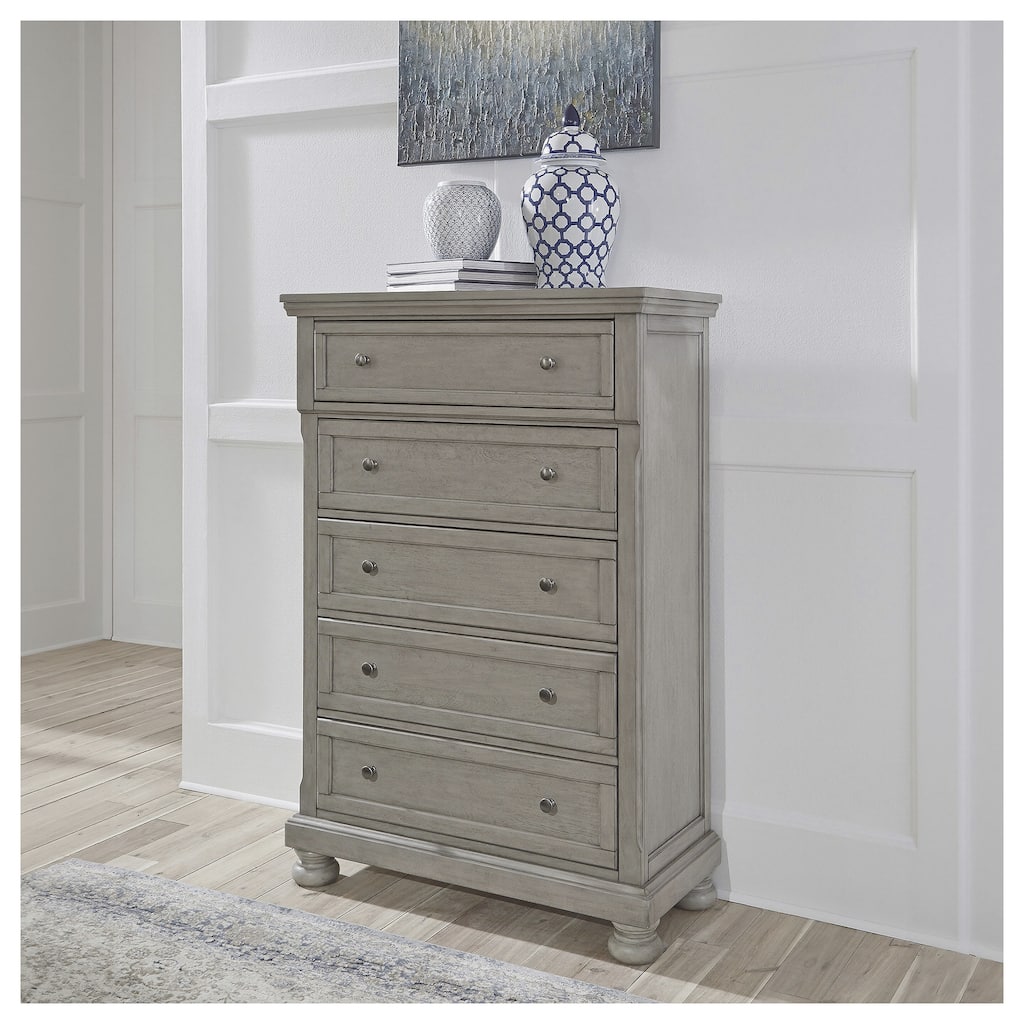 Signature Design by Ashley Canterbury Burnished Grey Five Drawer Chest