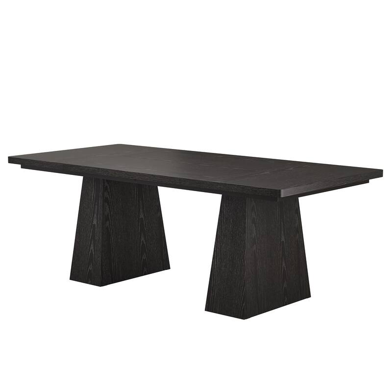 63-Inch Executive Desk, Large Office Computer Desk with Double Pedestal, Black