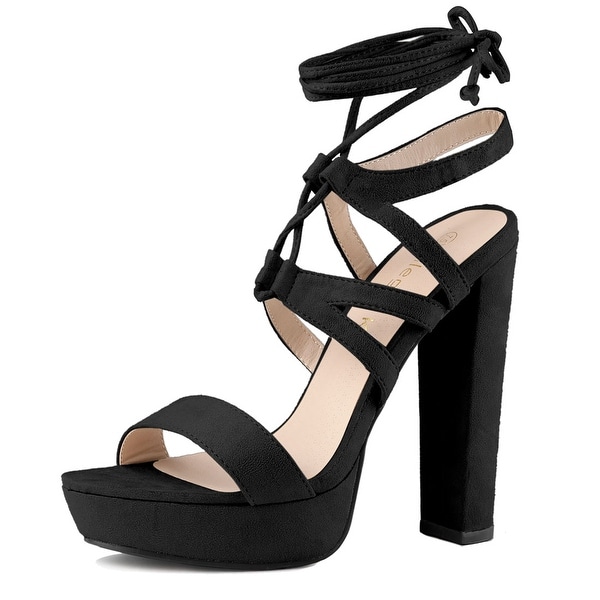 chunky heel platform heels