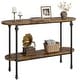 preview thumbnail 1 of 4, Vintage 2 Tier Console Table with Storage, Sofa Table for Entryway Brown