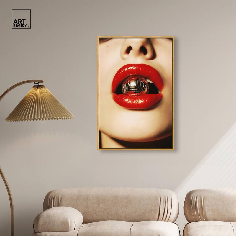 Disco Lips Canvas by Art Remedy