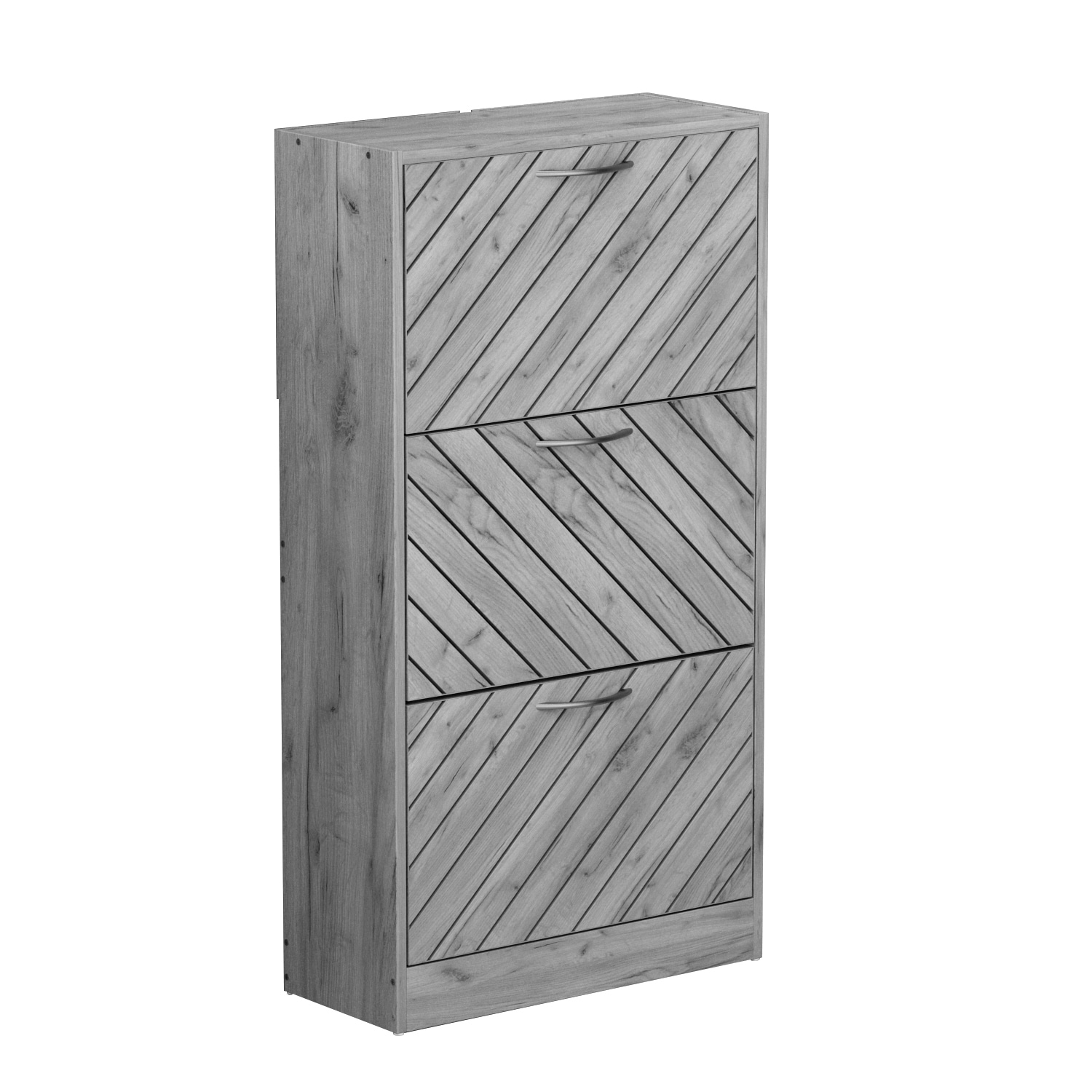 Grey wooden online shoe storage