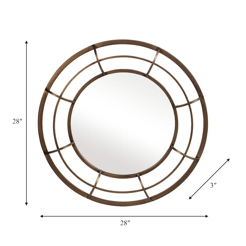Sagebrook Home Round Wall Mirror - 28" x 3" x 28"