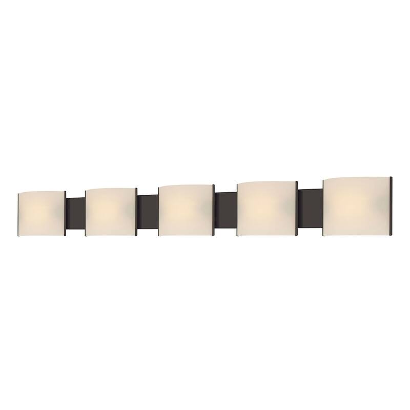 Pannelli 52-inch Wide 5-Light Vanity Light in Chrome - 52 - Oil Rubbed Bronze