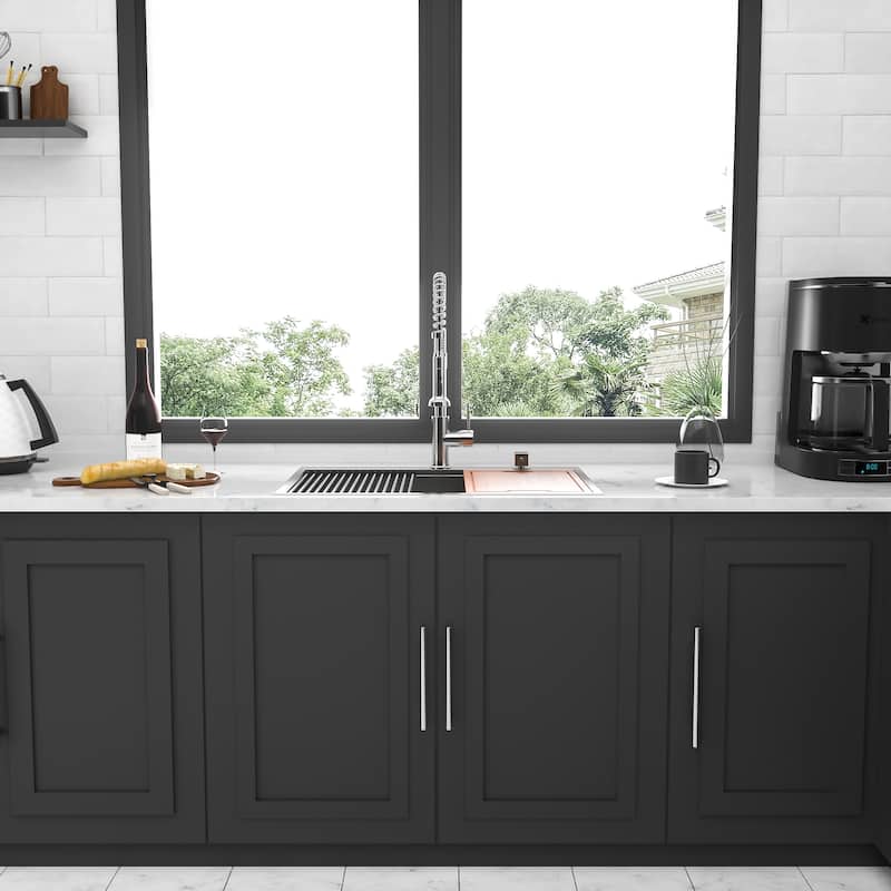 Drop in Single Bowl 16 Gauge Stainless Steel Ledge Workstation Kitchen Sink