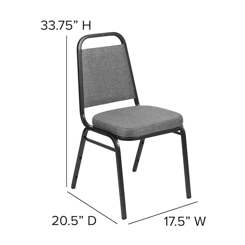 4 Pack Trapezoidal Back Stacking Banquet Chair - 20.25"D x 17.5"W x 36"H