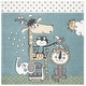 preview thumbnail 11 of 13, SAFAVIEH Carousel Kids Stojana Animal Rug 4' Square - Ivory/Blue - Square