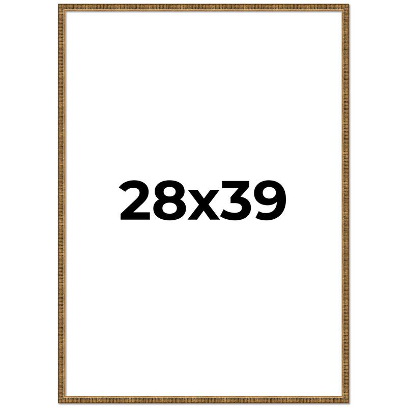 28x39 Frame Gold Picture Frame - Complete Modern Photo Frame Includes