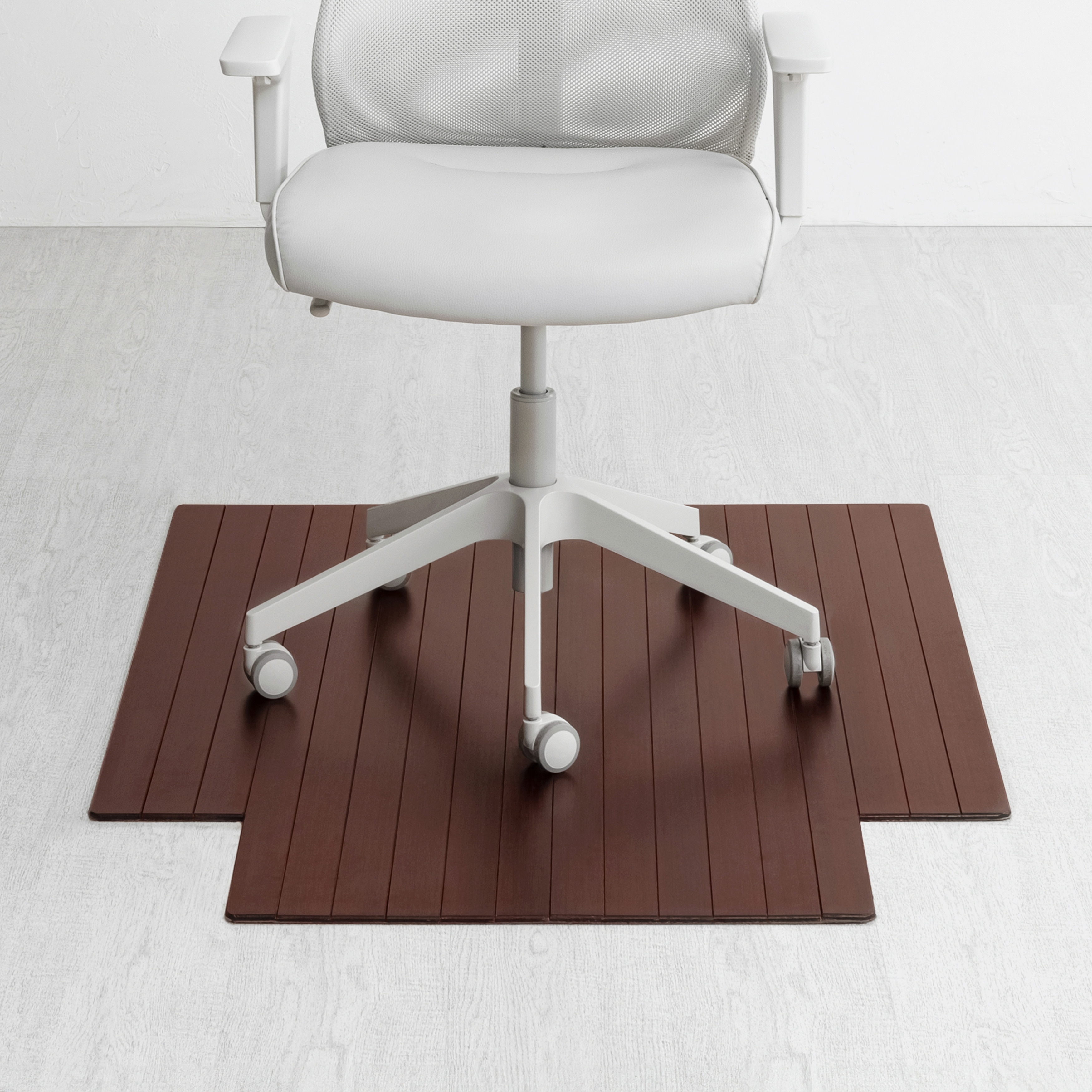 Eco Bamboo Standard Cherry Chair Mat (36' x 48') - Dark Cherry