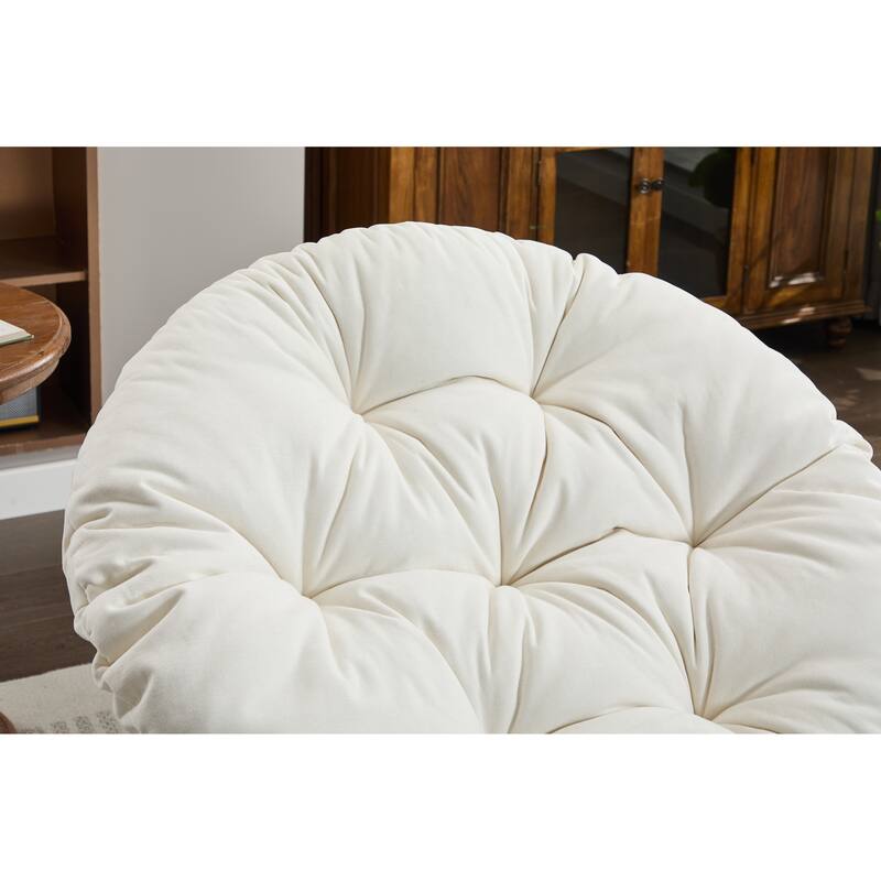 Oversized Swivel Accent Chair, 360-Degree Swivel Barrel Chair, Papasan Chair for Living Room and Bedroom Comfort