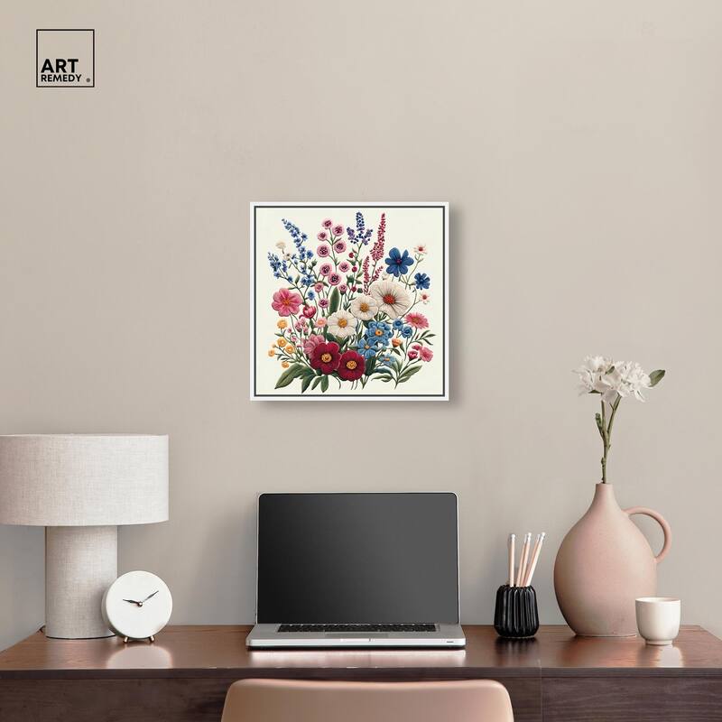 Wildflower Weave Canvas by Art Remedy