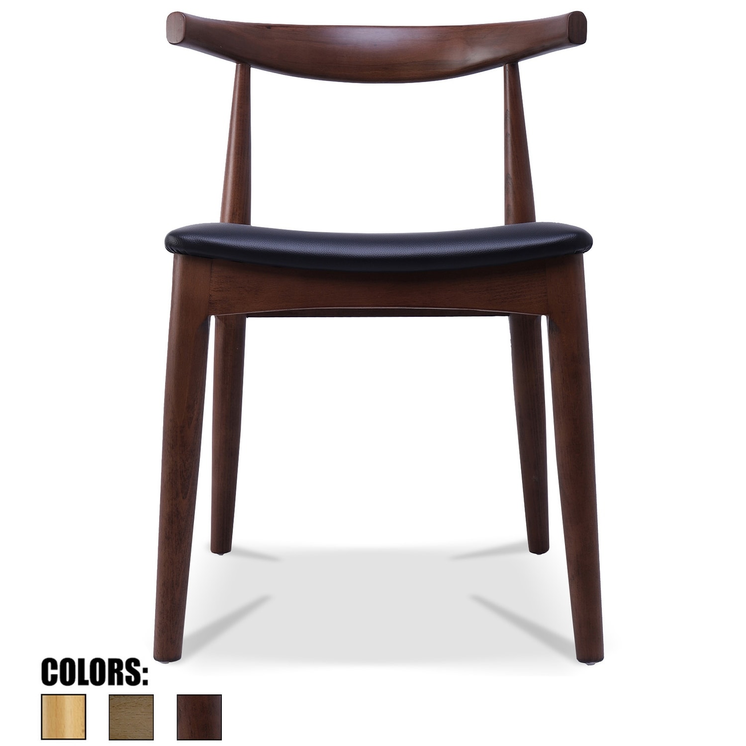 Shop 2xhome Solid Real Wood Dark Seat Pu Leather Cushion Elbow
