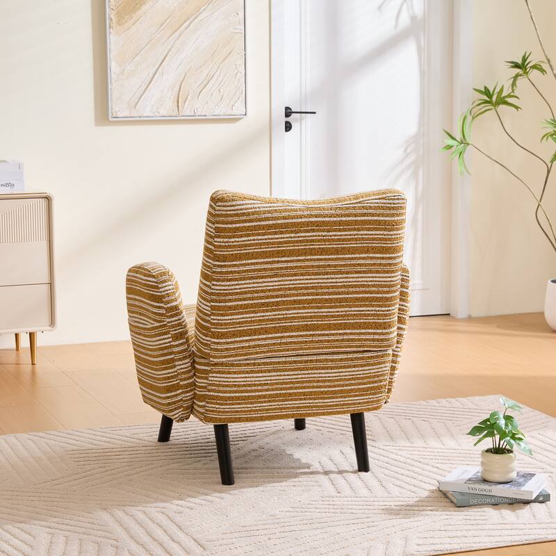 Modern style armchair with sanded fabric