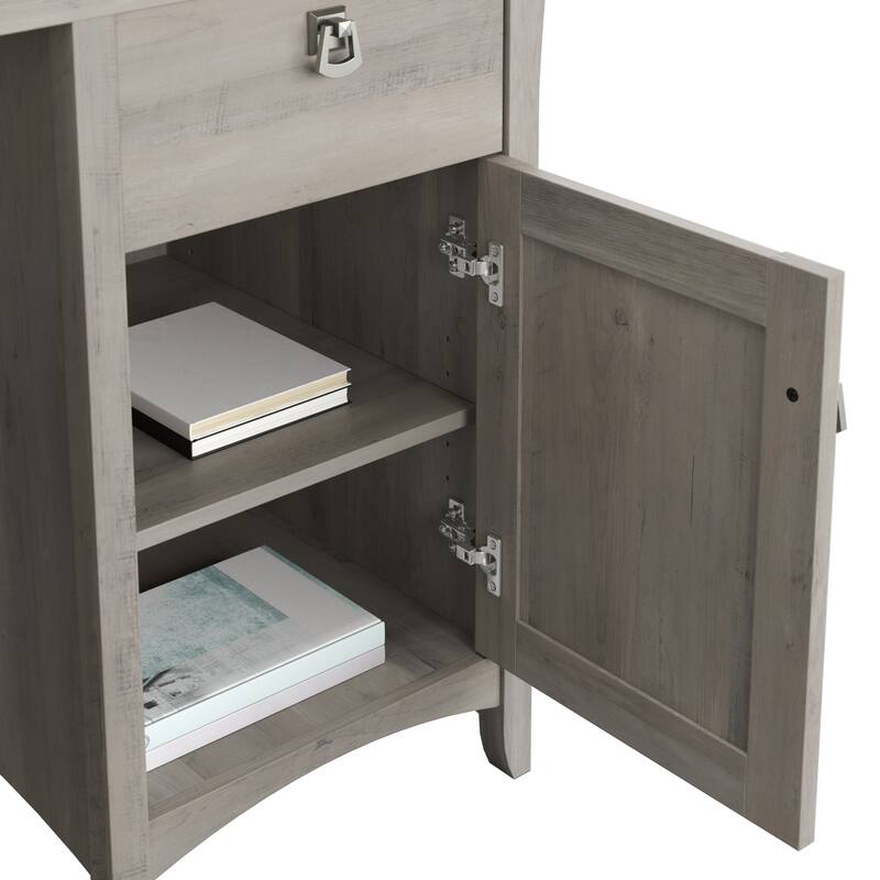 Bush Furniture Salinas Small Computer Desk with Storage Hutch