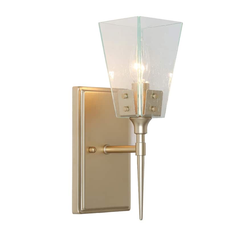 Modern Gold 1-Light LED Wall Sconce Single Bathroom Vanity Lights Foyer Entryway Powder room