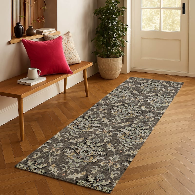 Machine Washable Indoor/ Outdoor Traditional Marrakesh Chantille Rug