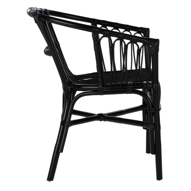 SAFAVIEH Silia Rattan Accent Chairs (Set of 2) - 22.8" W x 23.6" L x 30.3" H - 23Wx24Dx30H