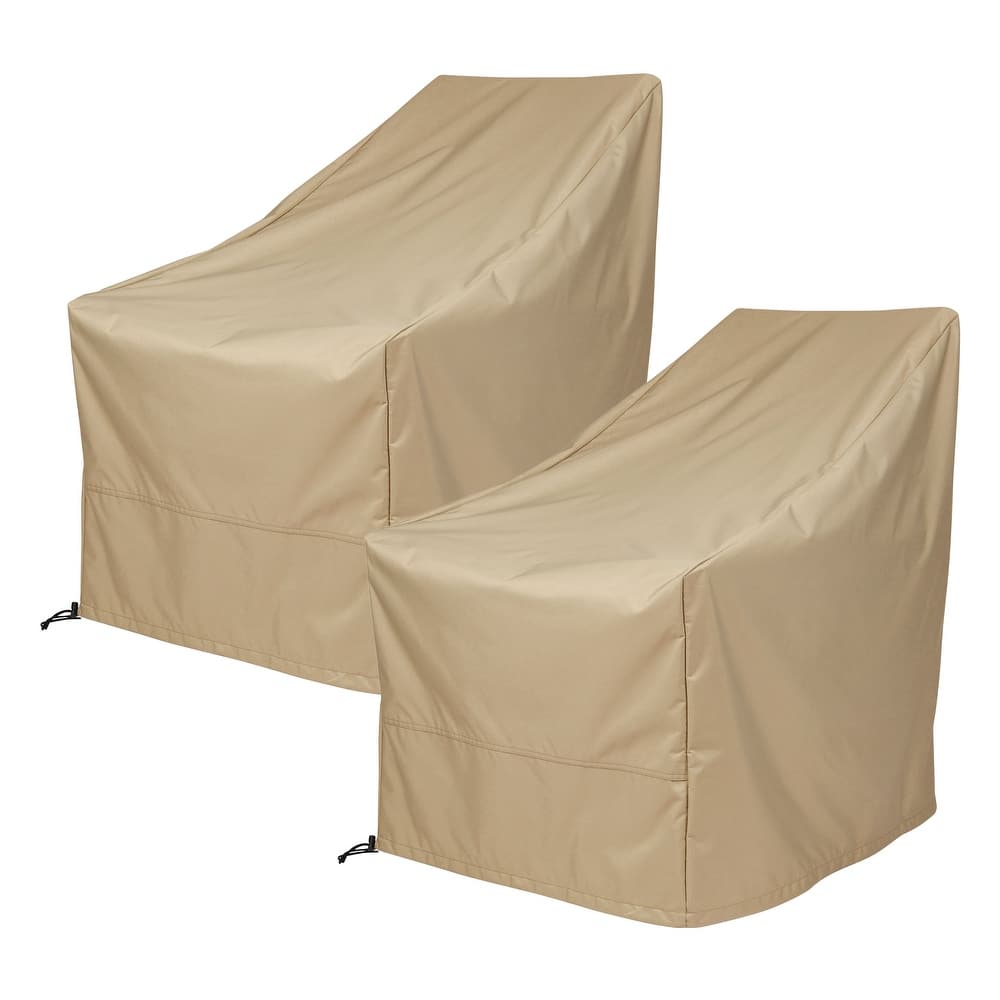 Porch & Den 2-Pack Adirondack Chair Weatherproof Polyester Patio Chair Cover