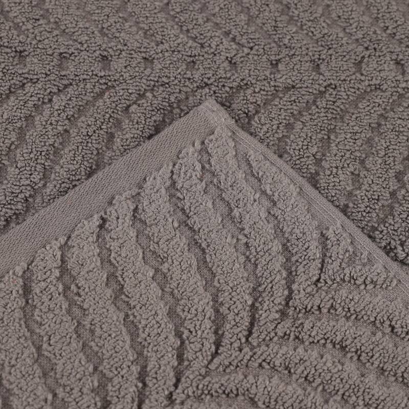 Superior Chevron Zero Twist Solid and Jacquard Cotton 6 Piece Towel Set