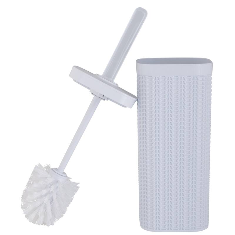 Bath Bliss Sailor Knot Toilet Brush in White - 6.3"x 5.3"x 16"