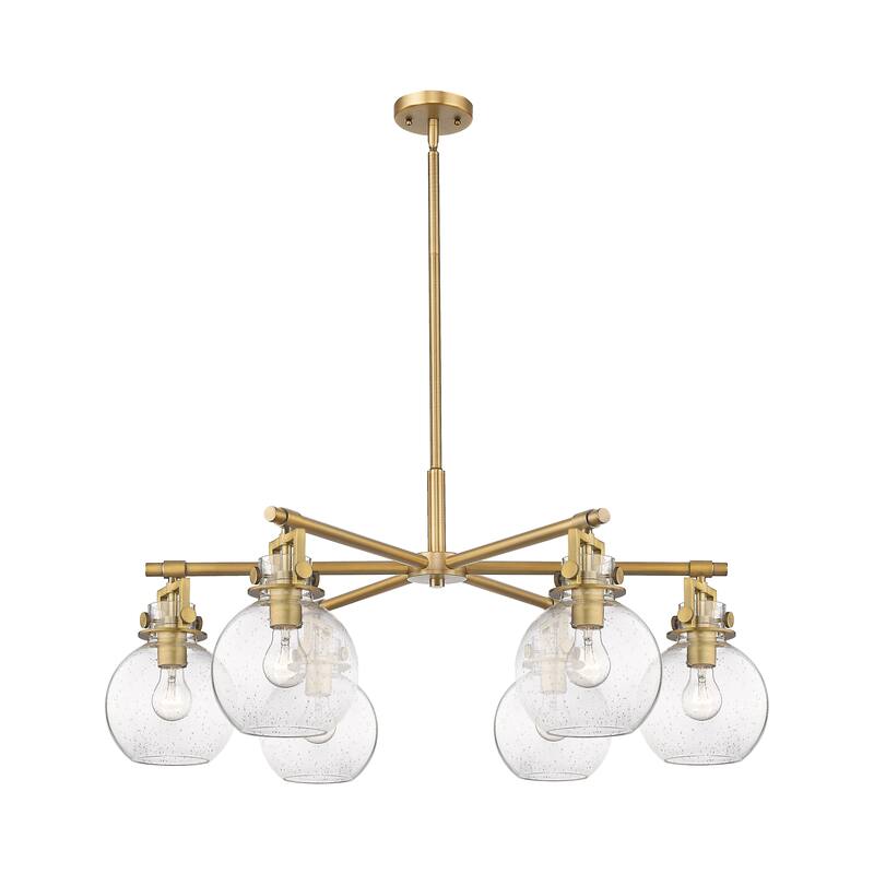 Innovations Lighting Downtown Urban - Newton Sphere - 6 Light 26" Stem Hung Chandelier