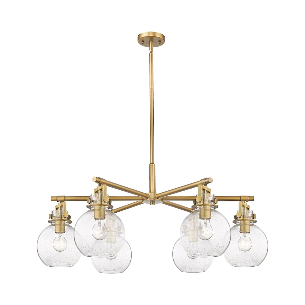 Innovations Lighting Downtown Urban - Newton Sphere - 6 Light 26" Stem Hung Chandelier