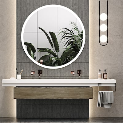 LED Frameless Wall Mounted Lighted Backlit Bathroom/Vanity Mirror With Anti-fog