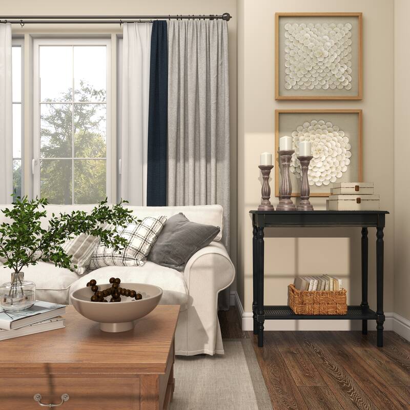 Gray, Green, Brown or Blue Wooden Distressed Turned Decorative Candle Holder (Set of 3)