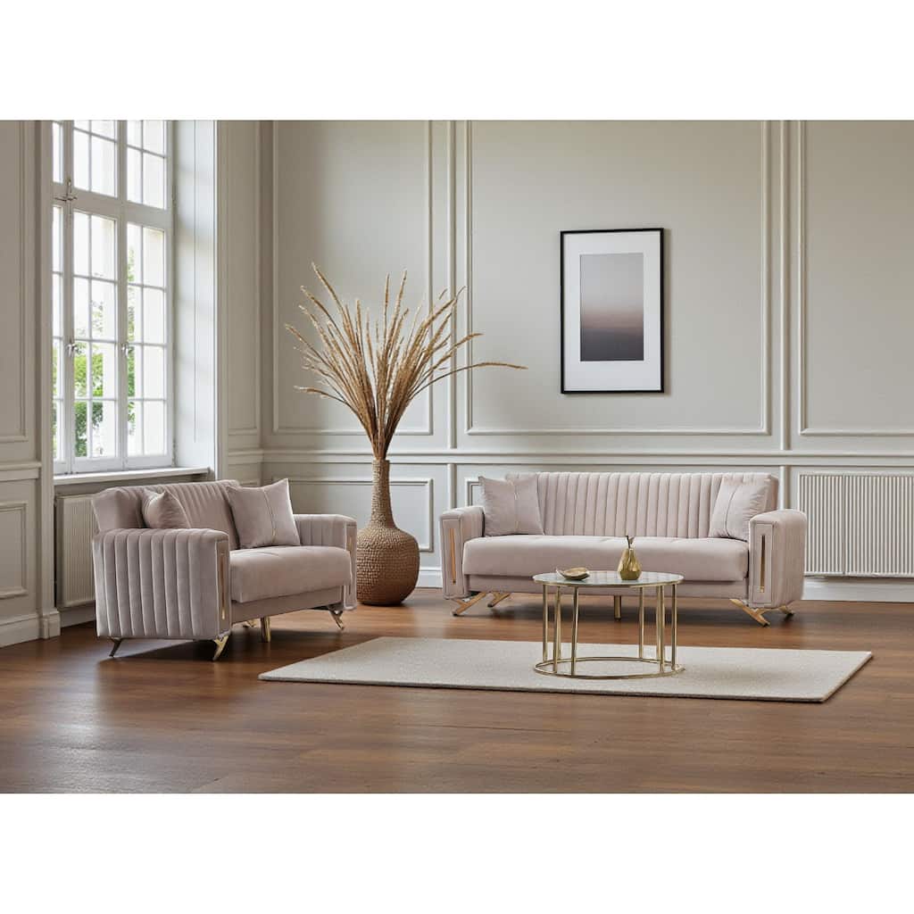 Devanto 2 Pieces Living Room Sets 1 Sofa 1 Loveseat